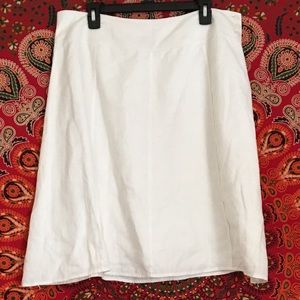 White Linen Skirt